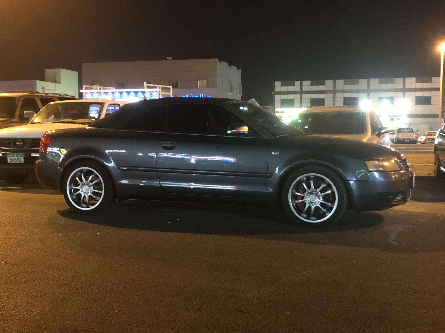Hanz, the Audi Cabriolet, wearing wheels retained from the owner's Passat